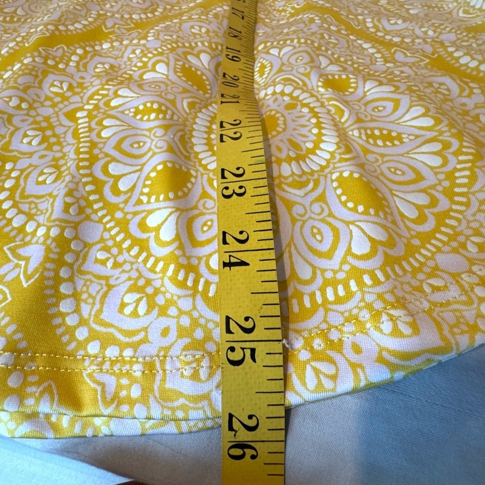 Women's Petite L Yellow Boho Ruffle Bell Sleeve Blouse Romantic Flowy Spring Top - Picture 7 of 7